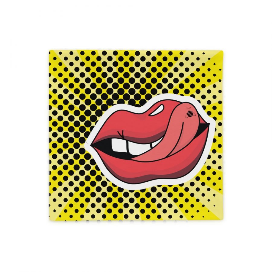 Couch pillow case"pop art lips"high quality - Image 3