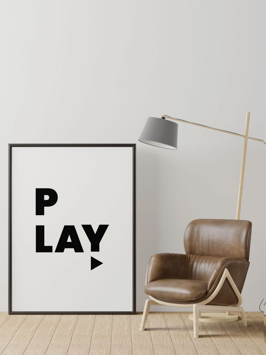 Posters set of 3 - High quality - Start, Play, Pause - Image 3