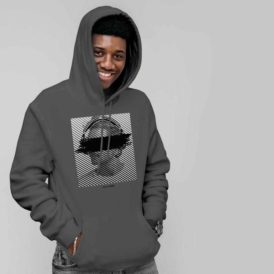 Men Hoodie "headphones" high quality - Image 3