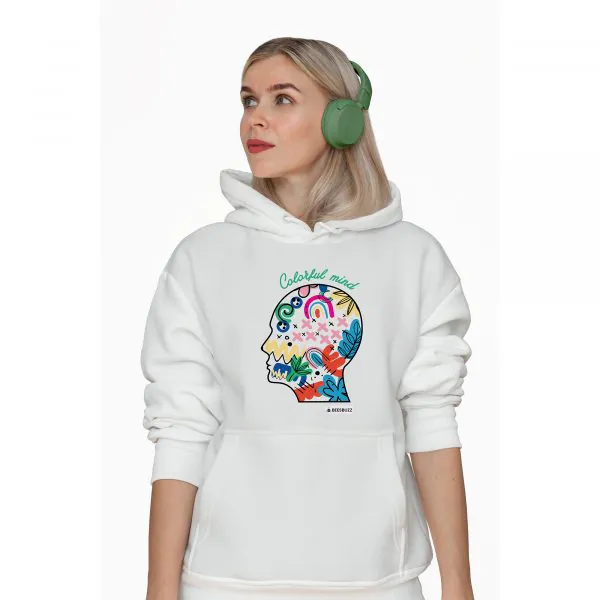 Women Hoodie "colorful head" high quality