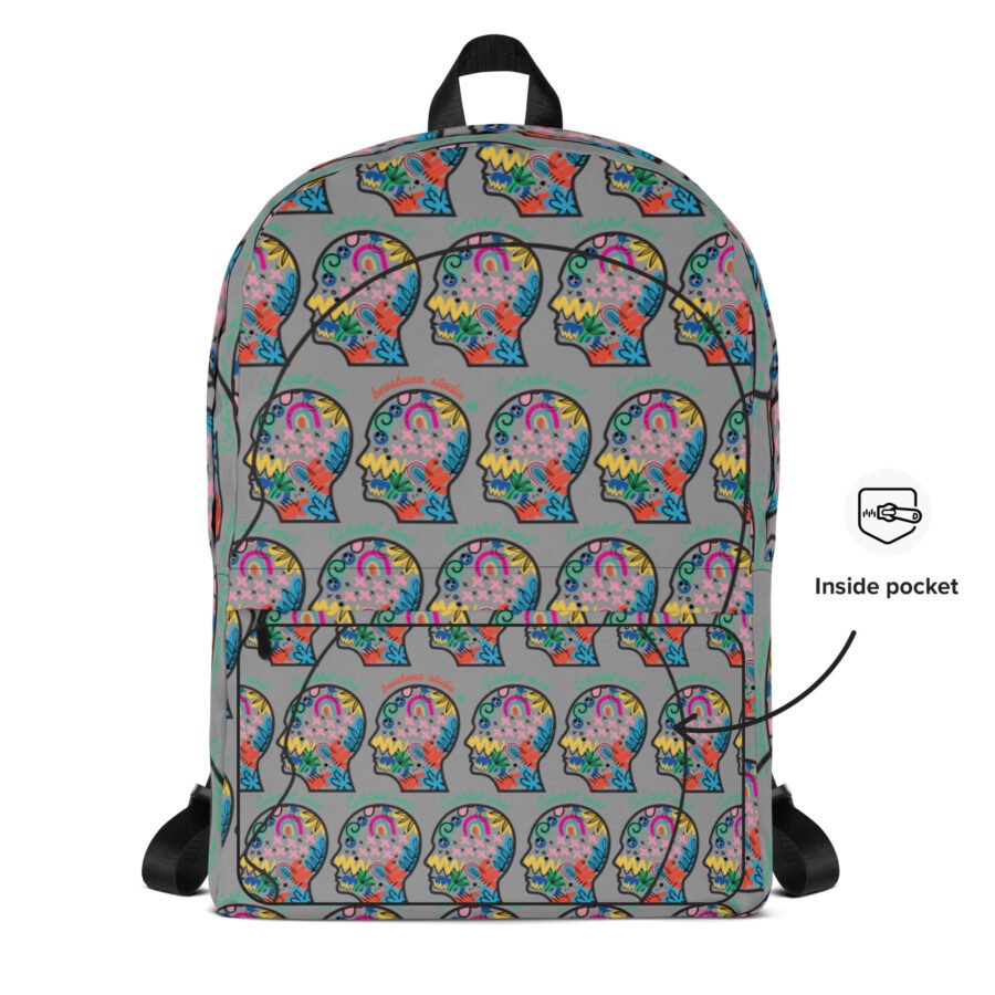Backpack "colorful head" high quality - Image 11